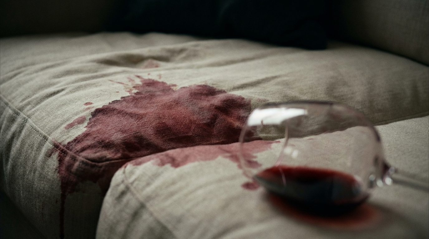 Removing stubborn stains from sofas