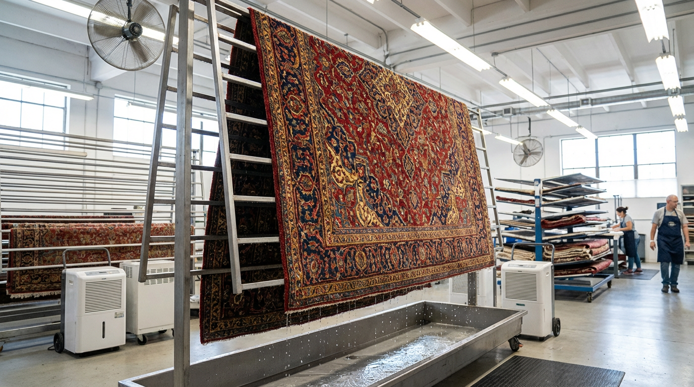 Professional rug restoration facility